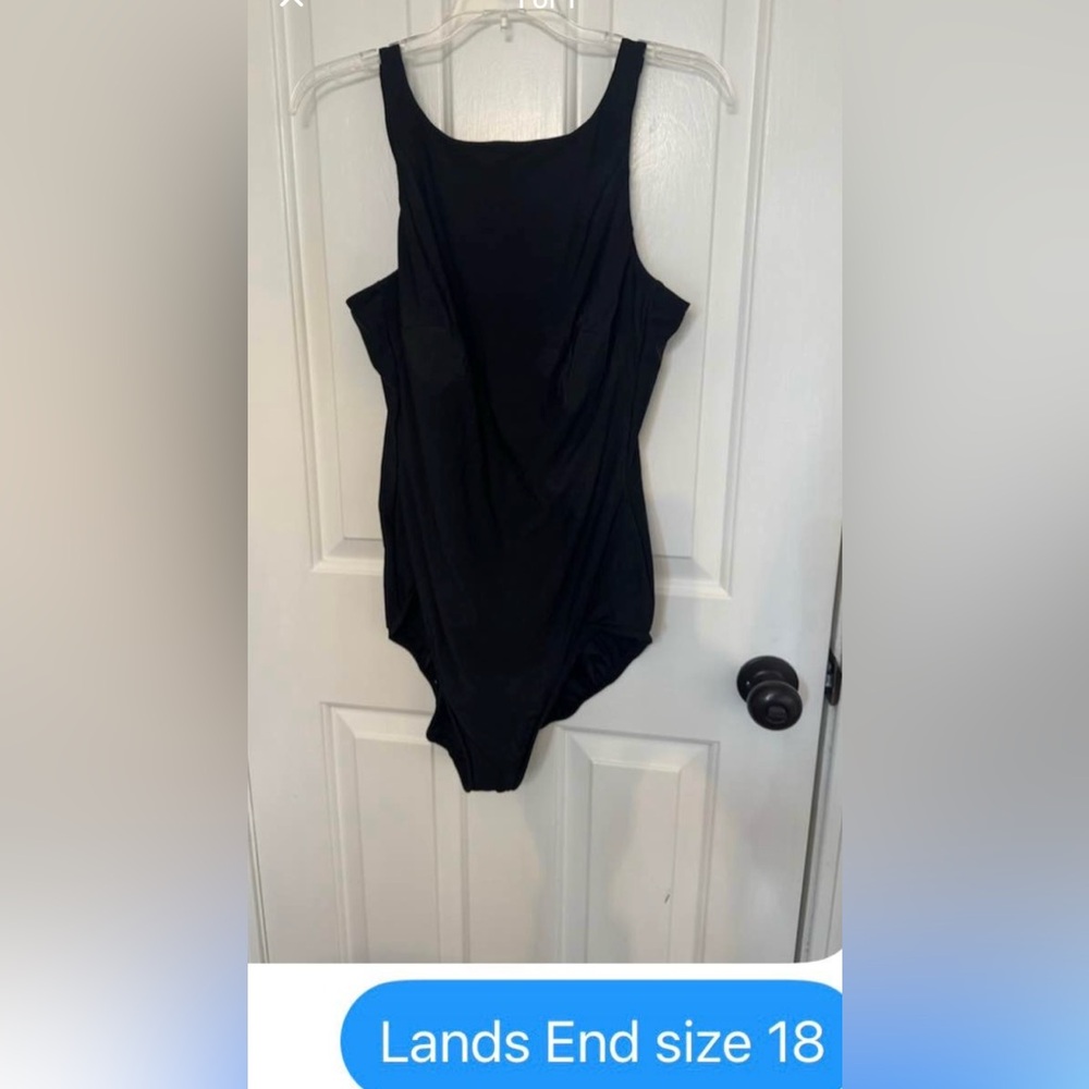 Lands' End Black Swimsuit